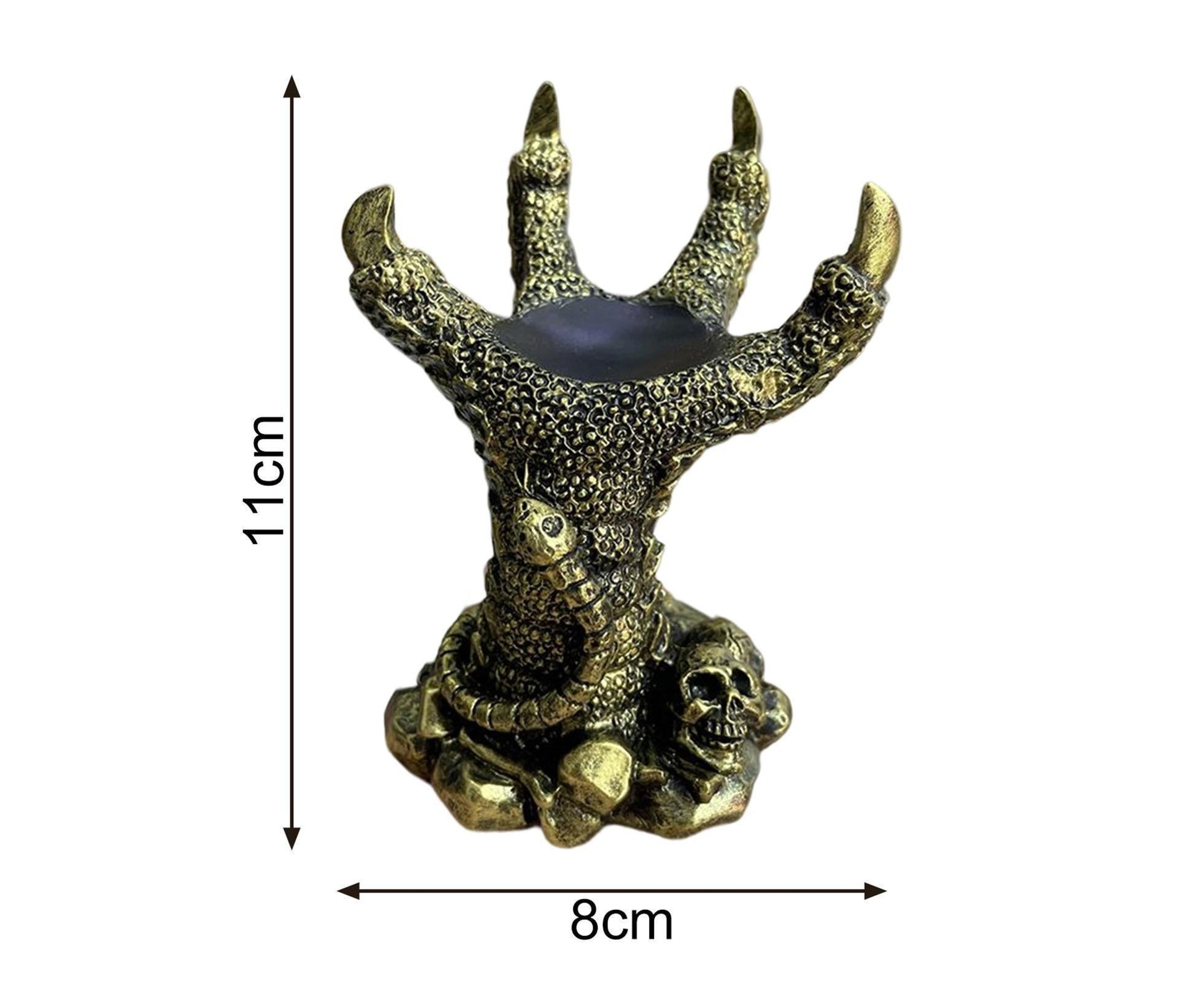 Resin Ornament Glass Ball Base Simulation Dragon Claw Statue-Golden V1263-JX-428