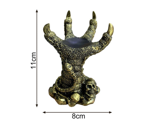 Resin Ornament Glass Ball Base Simulation Dragon Claw Statue-Golden V1263-JX-428