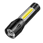 1pc Rechargeable Flashlight Water-Resistant Torch for Hiking and Outdoor Use V1263-JX-4281