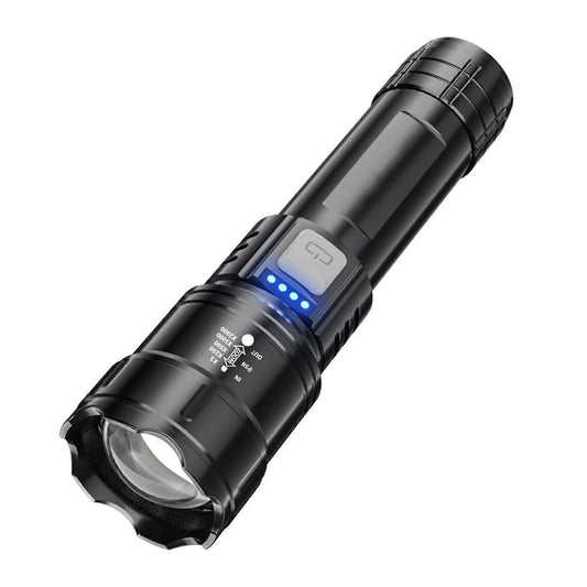 Super Bright Rechargeable Flashlight Zoomable with Multiple Modes Battery Powered V1263-JX-4283