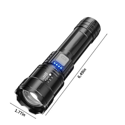 Super Bright Rechargeable Flashlight Zoomable with Multiple Modes Battery Powered V1263-JX-4283
