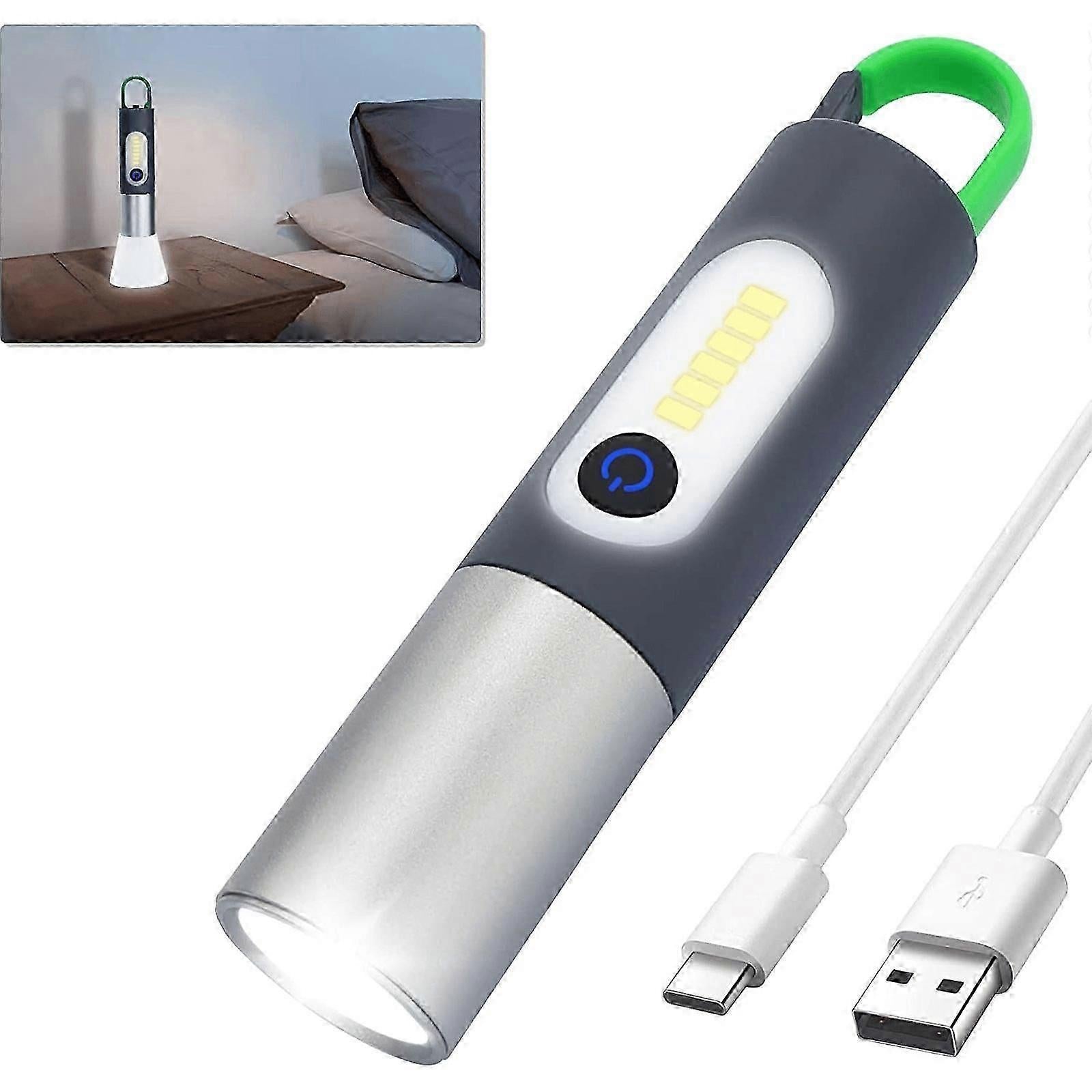LED Tactical Laser Flashlight Rechargeable Pocket Torch with 4 Modes V1263-JX-4285