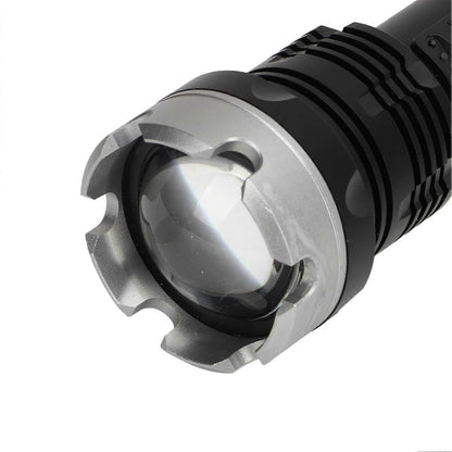 Super Bright Zoomable Flashlight USB Rechargeable Waterproof Aluminum Outdoor Torch V1263-JX-4286