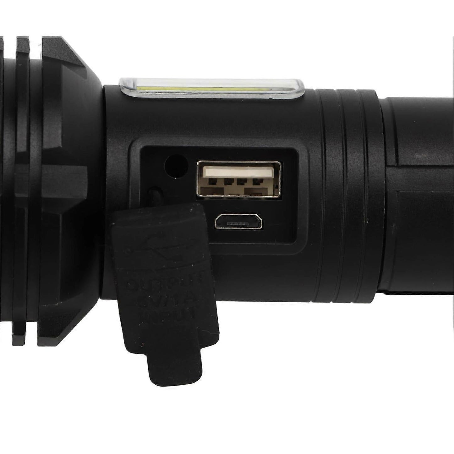 Super Bright Zoomable Flashlight USB Rechargeable Waterproof Aluminum Outdoor Torch V1263-JX-4286