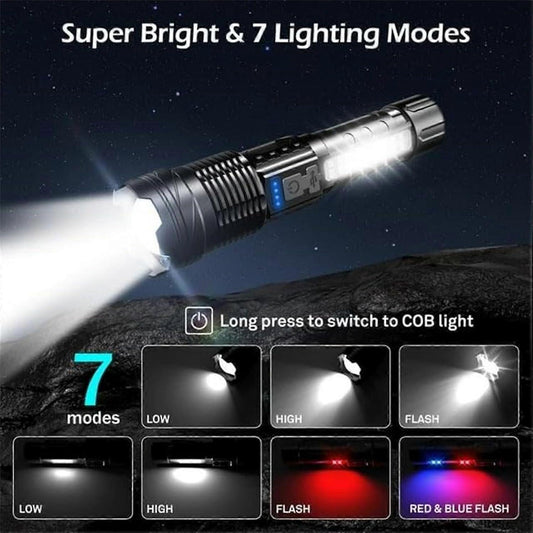2pcs Tactical A70 LED Flashlight Economical Upgrade Rechargeable Outdoor Torch V1263-JX-4288