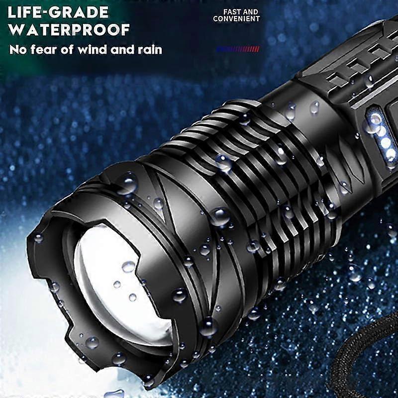 2pcs Tactical A70 LED Flashlight Economical Upgrade Rechargeable Outdoor Torch V1263-JX-4288