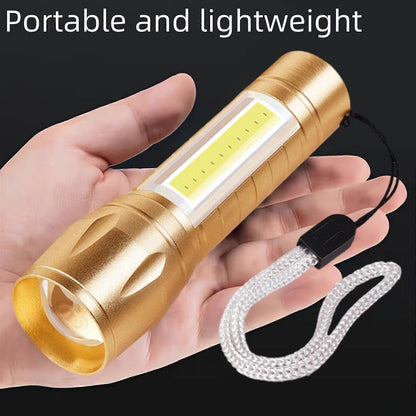 Super Bright Rechargeable LED Flashlight Zoomable with Modes Handheld Torch (FF) V1263-JX-4289