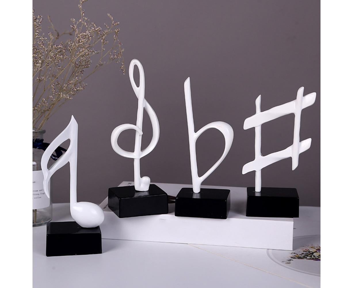 Mini Musical Note Music Present Home Living Room Piano Bedroom Desktop Decor-Silver D V1263-JX-429
