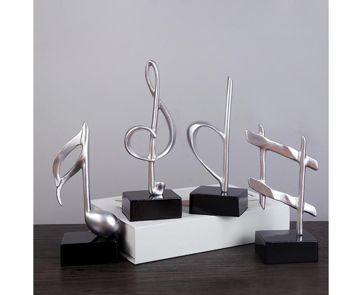 Mini Musical Note Music Present Home Living Room Piano Bedroom Desktop Decor-Silver D V1263-JX-429