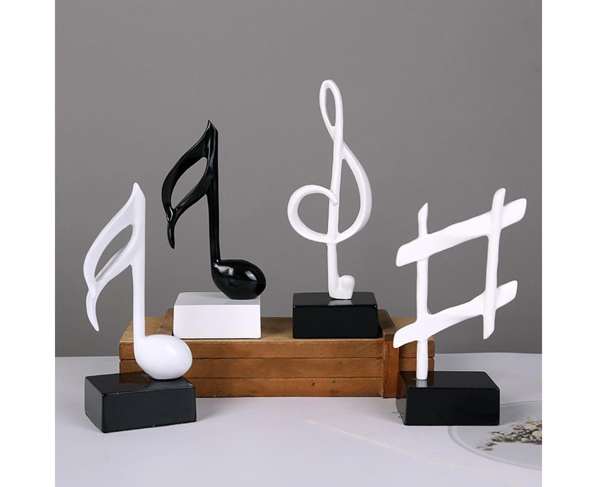 Mini Musical Note Music Present Home Living Room Piano Bedroom Desktop Decor-Silver D V1263-JX-429