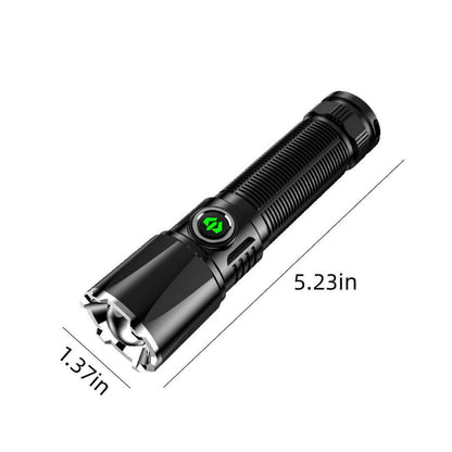 Super Bright Rechargeable LED Flashlight Zoomable with Modes Handheld Torch (OO) V1263-JX-4290