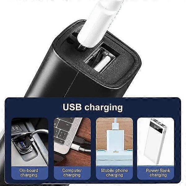 Mini USB Rechargeable Flashlight Built-in Mobile Power Emergency Pocket Torch V1263-JX-4291