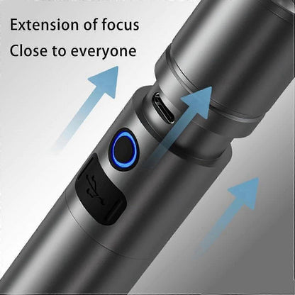 Rechargeable LED Flashlight High Brightness Emergency Torch Portable and Powerful V1263-JX-4295