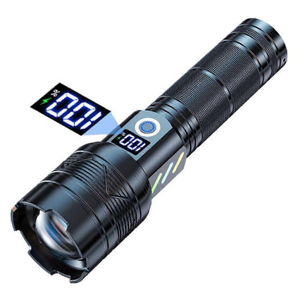 10000LM Super Bright LED Flashlight Rechargeable High Lumen Torch V1263-JX-4297