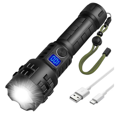 Powerful Pocket Flashlight Super Bright Waterproof Handheld Torch Rechargeable V1263-JX-4298