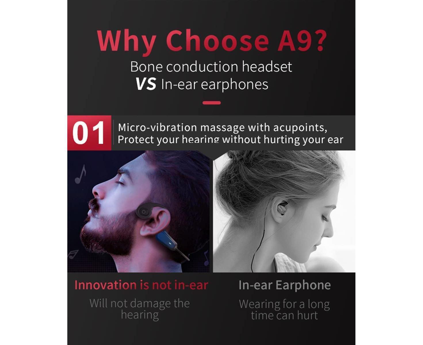 Bone Conduction Headphones,Bluetooth Wireless Headphones V1263-JX-43