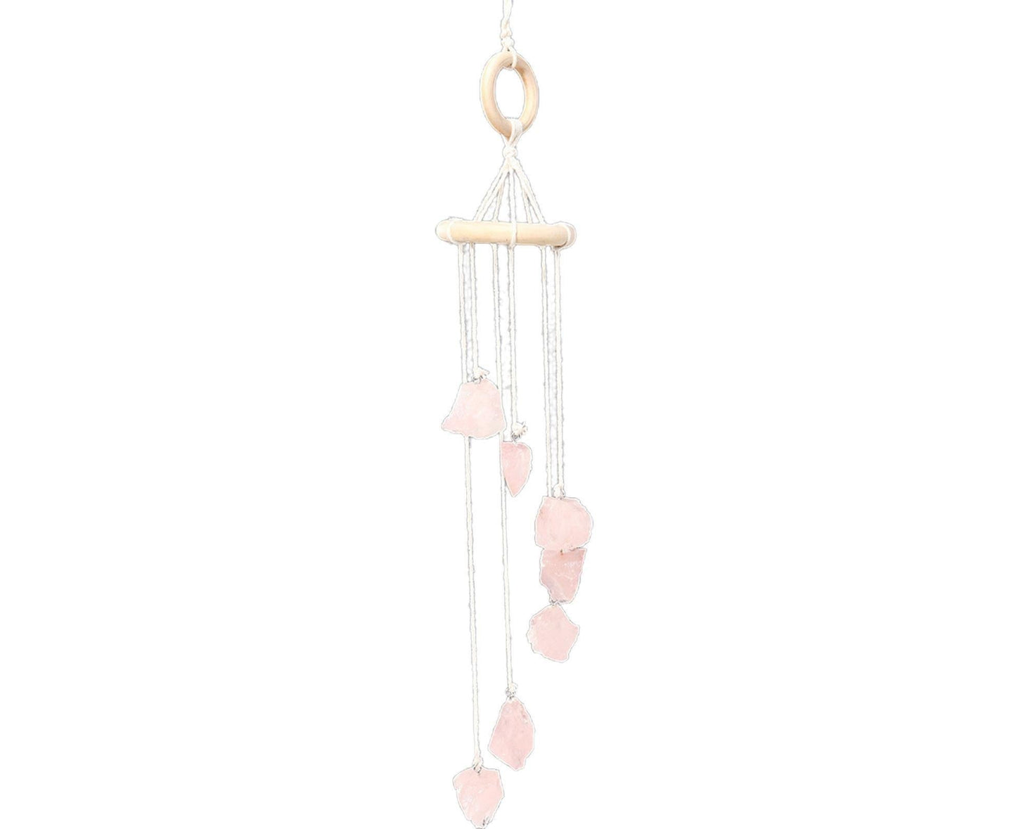 Wind Chime Wall-mounted Bright Faux Crystal Pendant-Pink V1263-JX-430