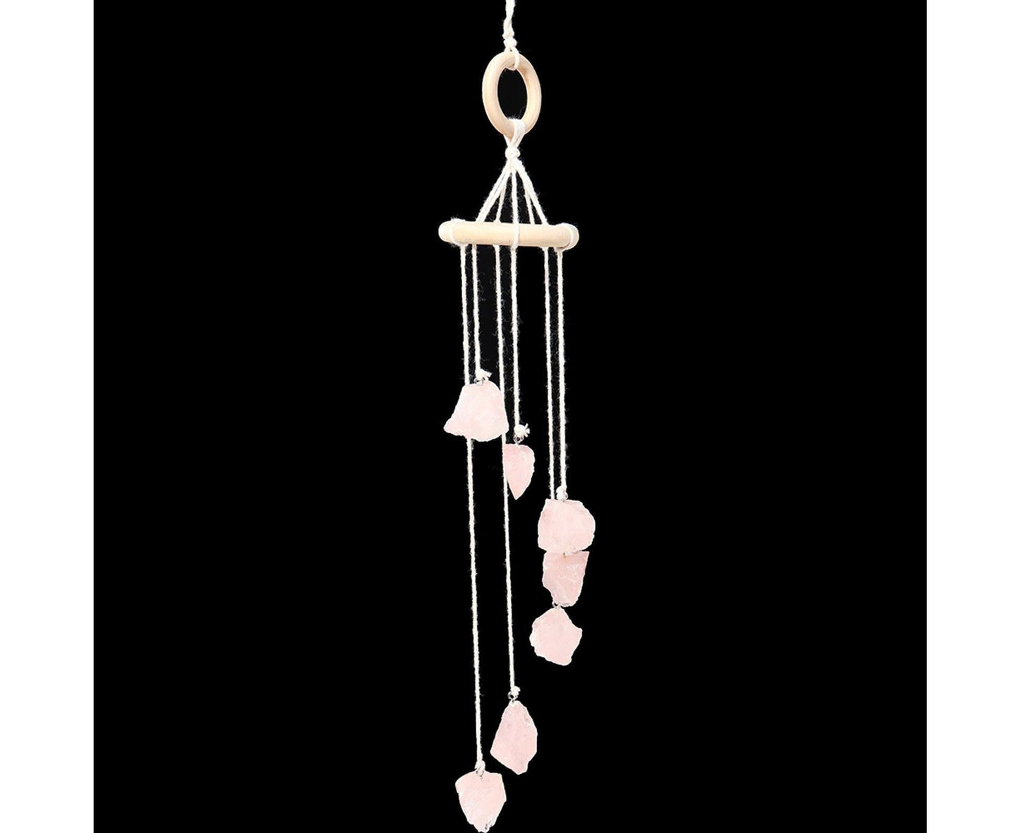 Wind Chime Wall-mounted Bright Faux Crystal Pendant-Pink V1263-JX-430