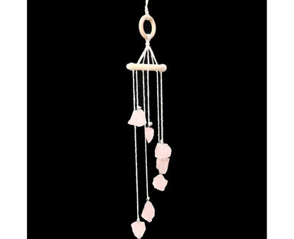 Wind Chime Wall-mounted Bright Faux Crystal Pendant-Pink V1263-JX-430