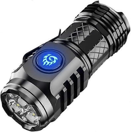 Mini Adjustable Brightness LED Flashlight Compact Super Strong Torch V1263-JX-4303