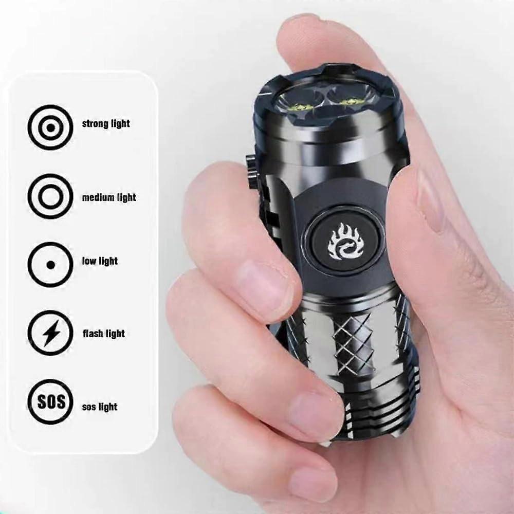 Mini Adjustable Brightness LED Flashlight Compact Super Strong Torch V1263-JX-4303
