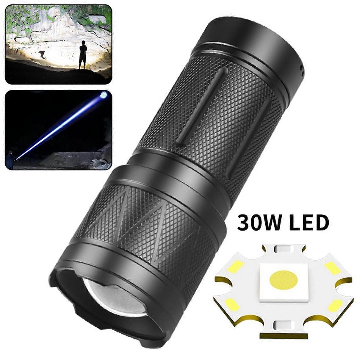 Ultra-Bright Handheld Flashlight Rechargeable Zoomable Tactical Torch V1263-JX-4304