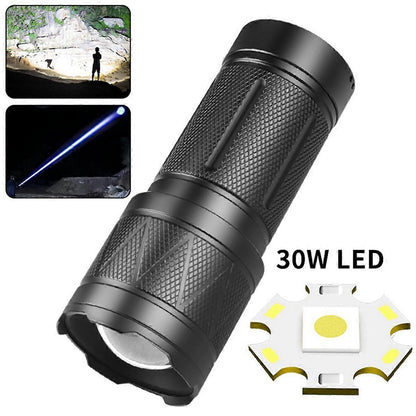 Ultra-Bright Handheld Flashlight Rechargeable Zoomable Tactical Torch V1263-JX-4304