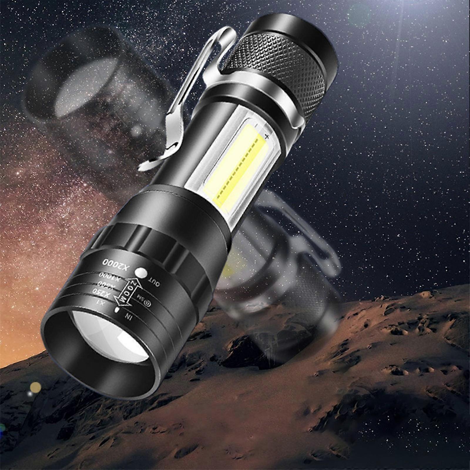 1000LM LED Flashlight Rechargeable Zoomable Torch with 4 Modes Super Bright Handheld Light V1263-JX-4308