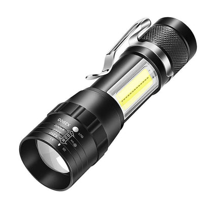 1000LM LED Flashlight Rechargeable Zoomable Torch with 4 Modes Super Bright Handheld Light V1263-JX-4308