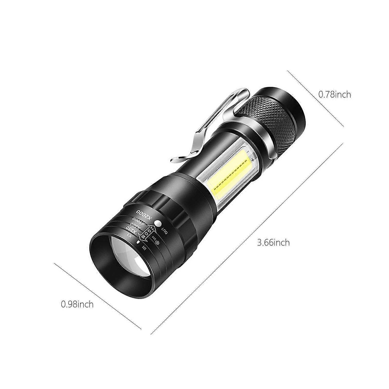 1000LM LED Flashlight Rechargeable Zoomable Torch with 4 Modes Super Bright Handheld Light V1263-JX-4308