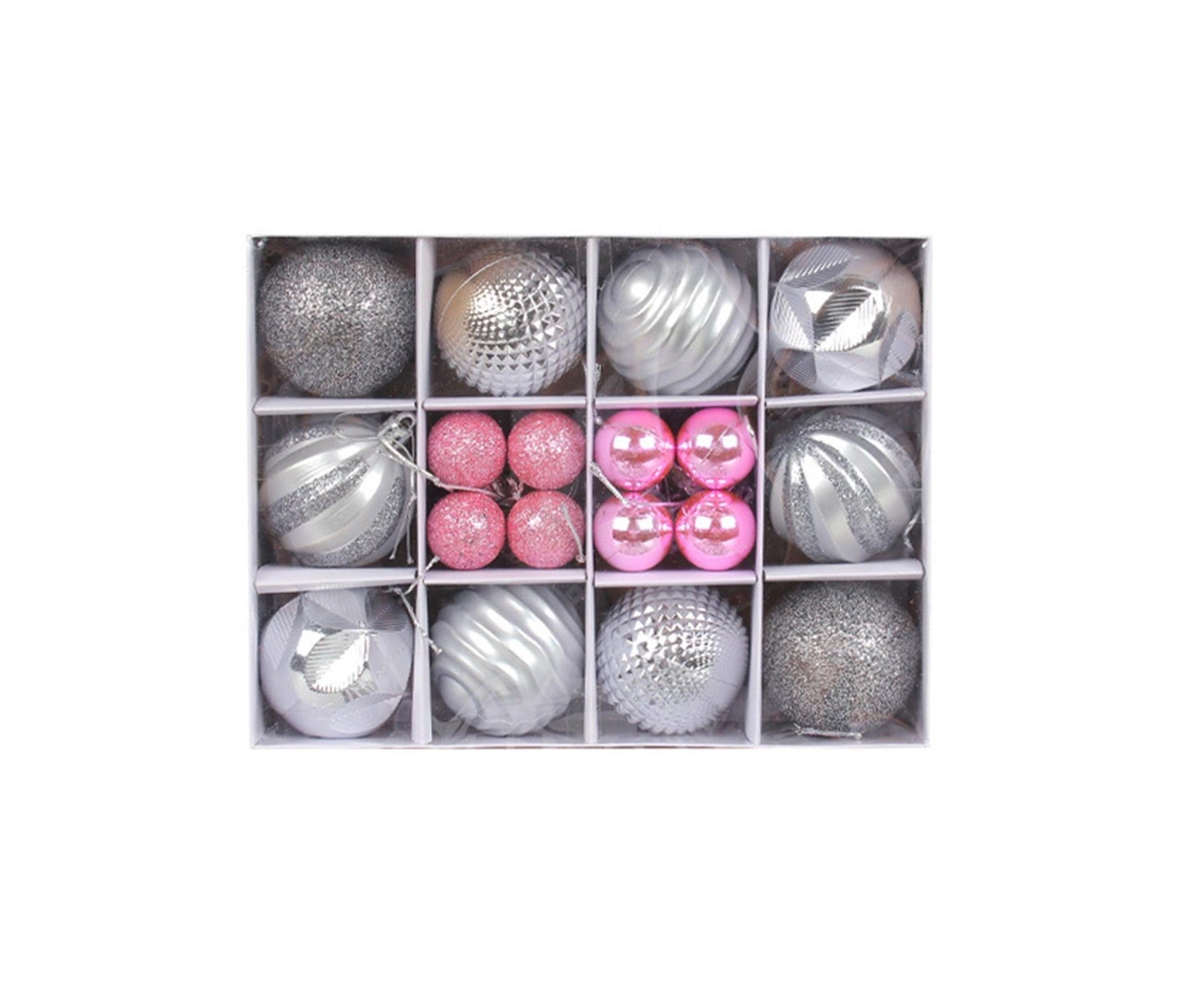 26Pcs Christmas Tree Balls Adorable Exquisite Prop-Silver V1263-JX-431