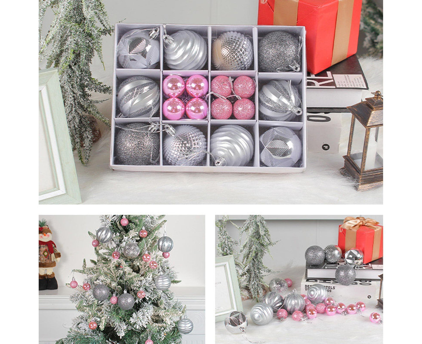26Pcs Christmas Tree Balls Adorable Exquisite Prop-Silver V1263-JX-431