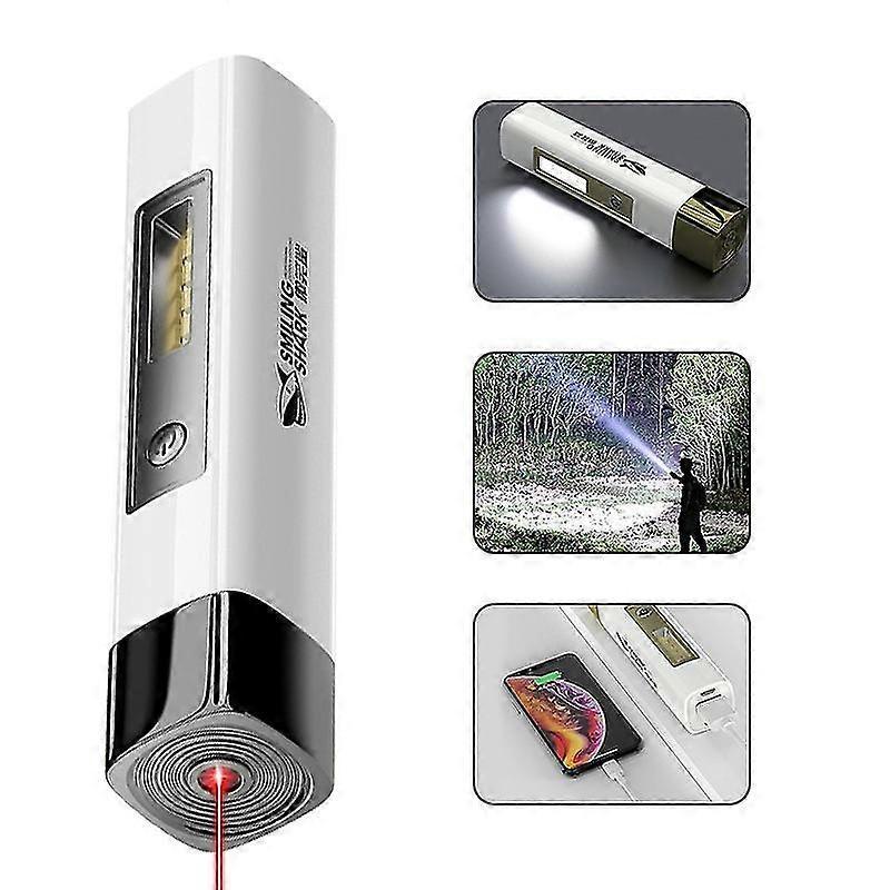 LED Portable Flashlight USB Rechargeable Camping Hiking Outdoor Household Torch V1263-JX-4315
