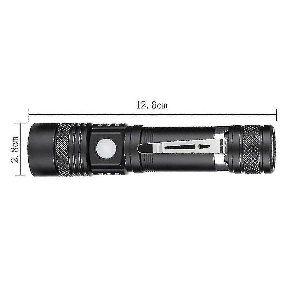 Rechargeable Flashlight Zoomable Torch for Camping and Outdoor Use - Bright LED Flashlight V1263-JX-4318