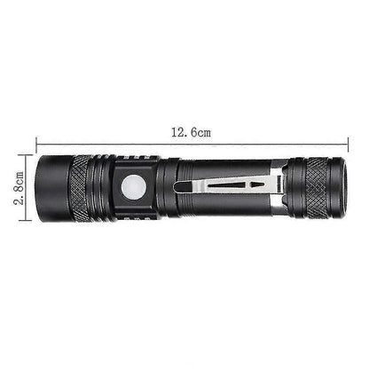 Rechargeable Flashlight Zoomable Torch for Camping and Outdoor Use - Bright LED Flashlight V1263-JX-4318