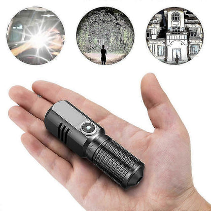 Strong Light Mini Flashlight Portable Handheld Bright LED Torch for Outdoor Use V1263-JX-4319