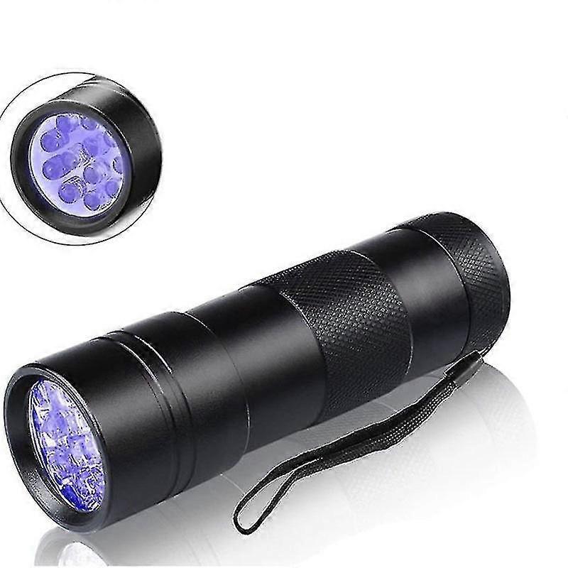 12 LED UV Flashlight Purple Ultraviolet Torch for Detection or Cleaning Use V1263-JX-4323