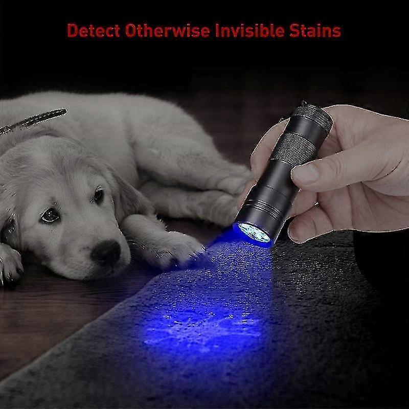 12 LED UV Flashlight Purple Ultraviolet Torch for Detection or Cleaning Use V1263-JX-4323