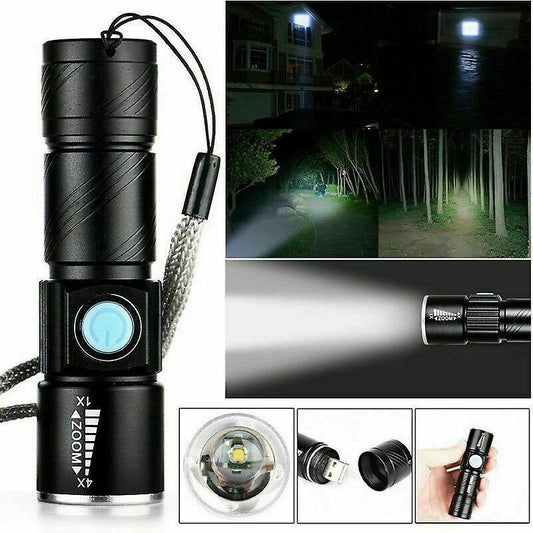 Rechargeable Aluminum LED Scuba Flashlight Waterproof Torch for Hiking & Diving V1263-JX-4325