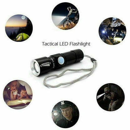 Rechargeable Aluminum LED Scuba Flashlight Waterproof Torch for Hiking & Diving V1263-JX-4325