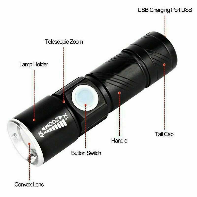 Rechargeable Aluminum LED Scuba Flashlight Waterproof Torch for Hiking & Diving V1263-JX-4325