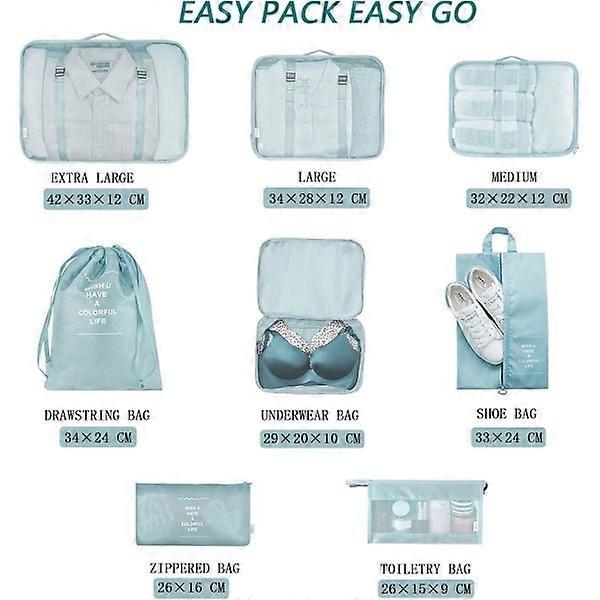 Packing Cubes for Suitcase Waterproof Travel Organizer Bags Set V1263-JX-4327