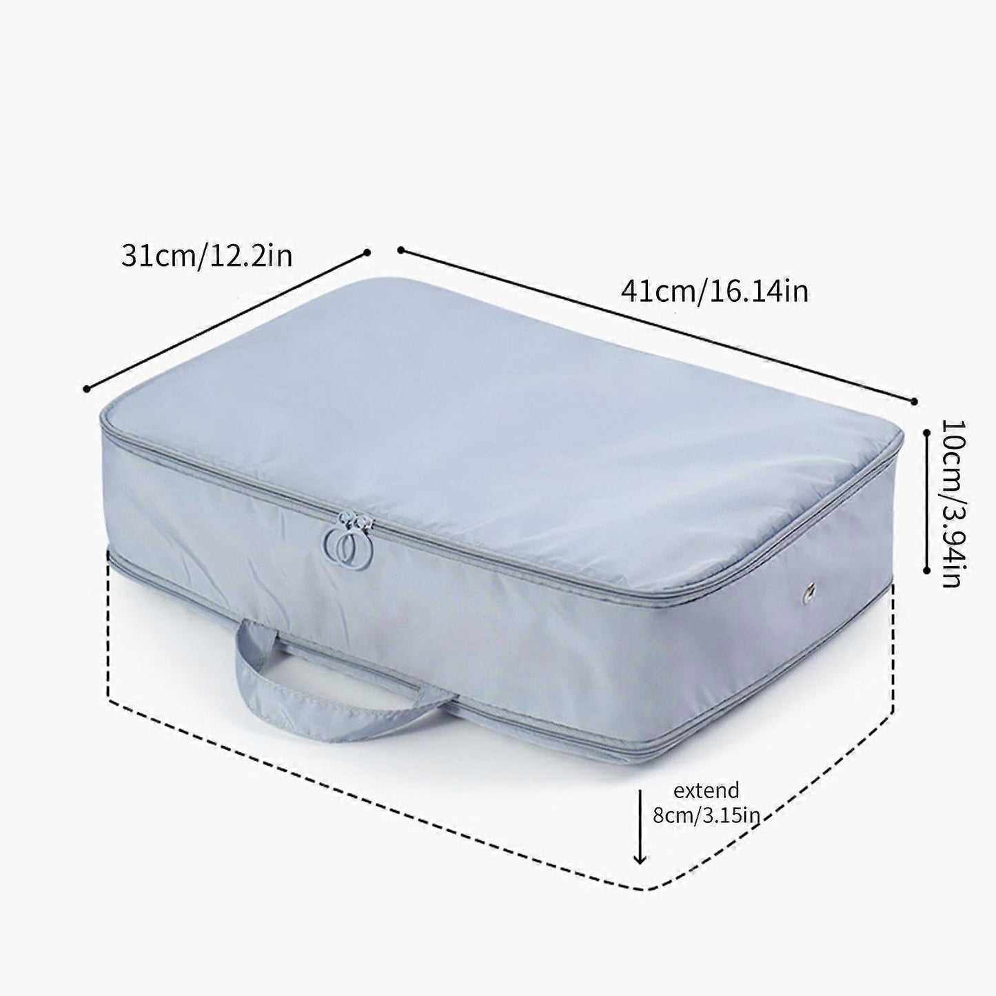 Luggage Compression Packing Cubes with Double Zipper - Size L Storage Bags V1263-JX-4331