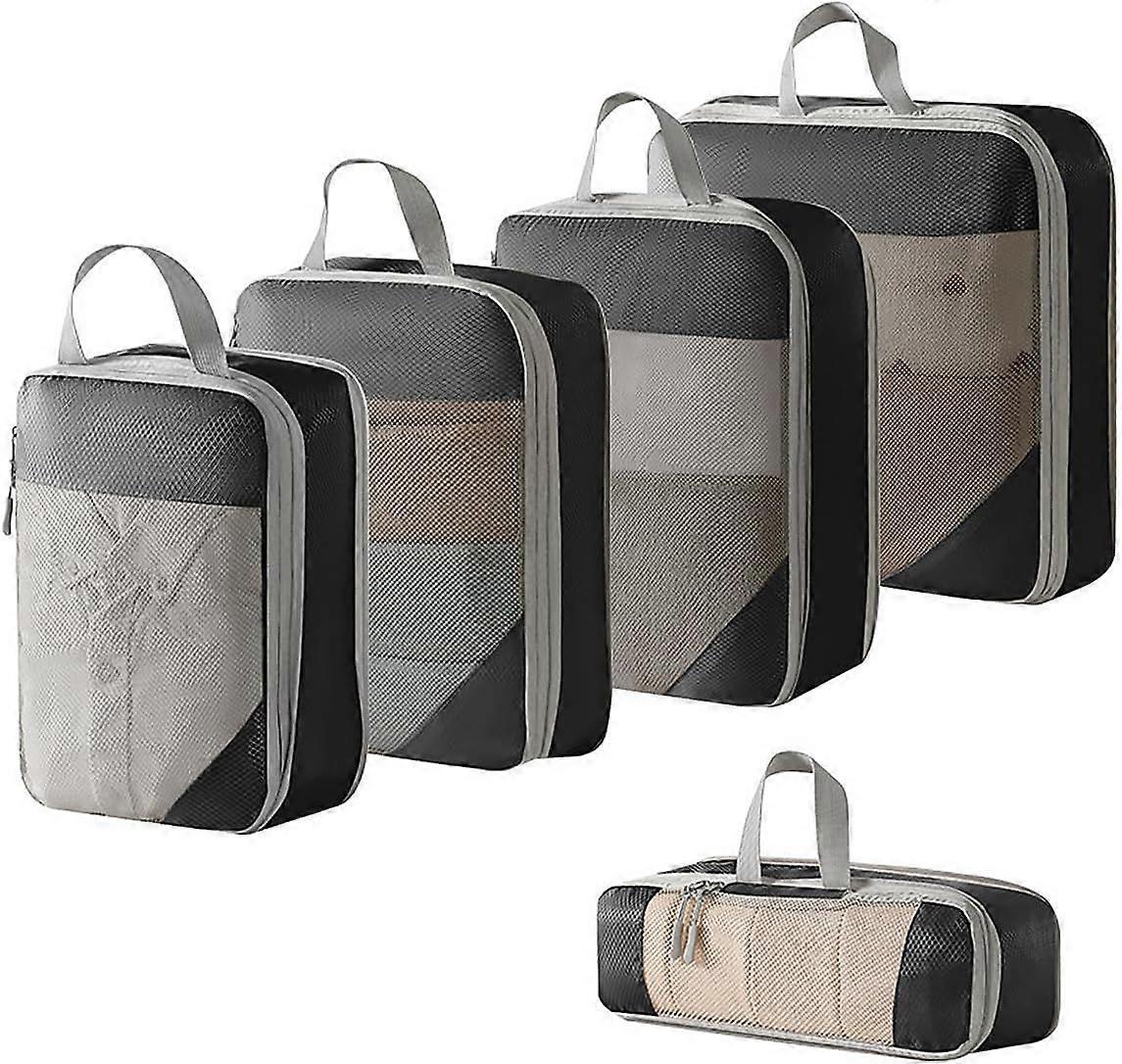 Expandable Compression Packing Cubes for Suitcase Travel or Home Storage - Pack Set V1263-JX-4332
