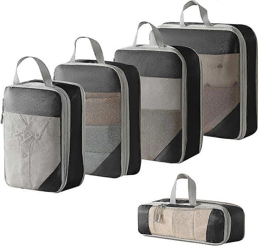 Expandable Compression Packing Cubes for Suitcase Travel or Home Storage - Pack Set V1263-JX-4332