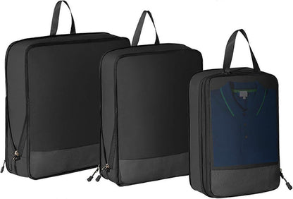 3pcs Compression Packing Cubes Expandable Luggage Organizers for Travel V1263-JX-4334