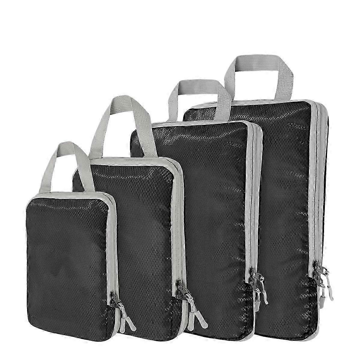 4pcs Ultralight Compression Packing Cubes for Carry-On Suitcase Travel Bags V1263-JX-4339