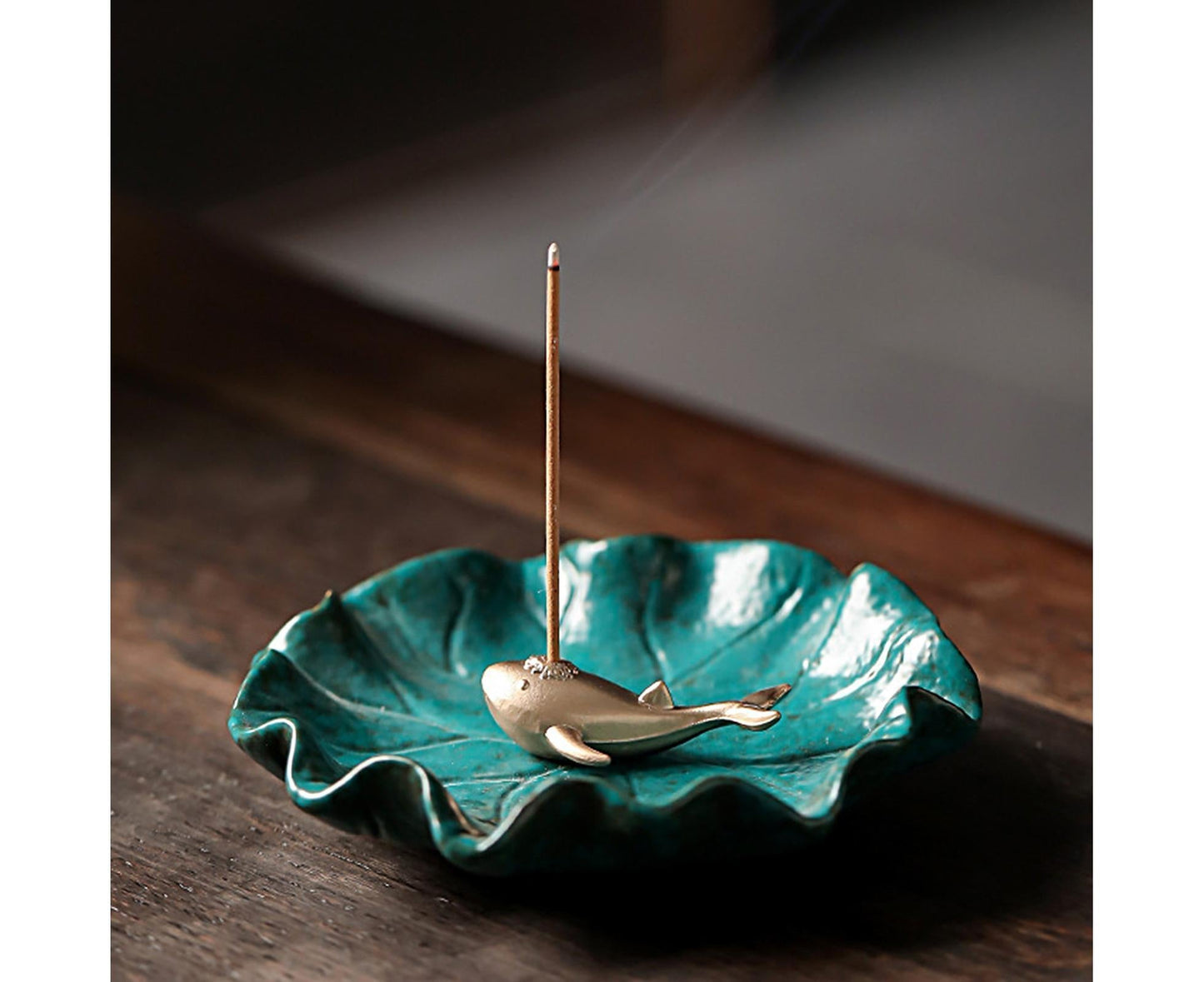 Incense Burner Handmade Decorative Ceramic Lotus Holder-I V1263-JX-434