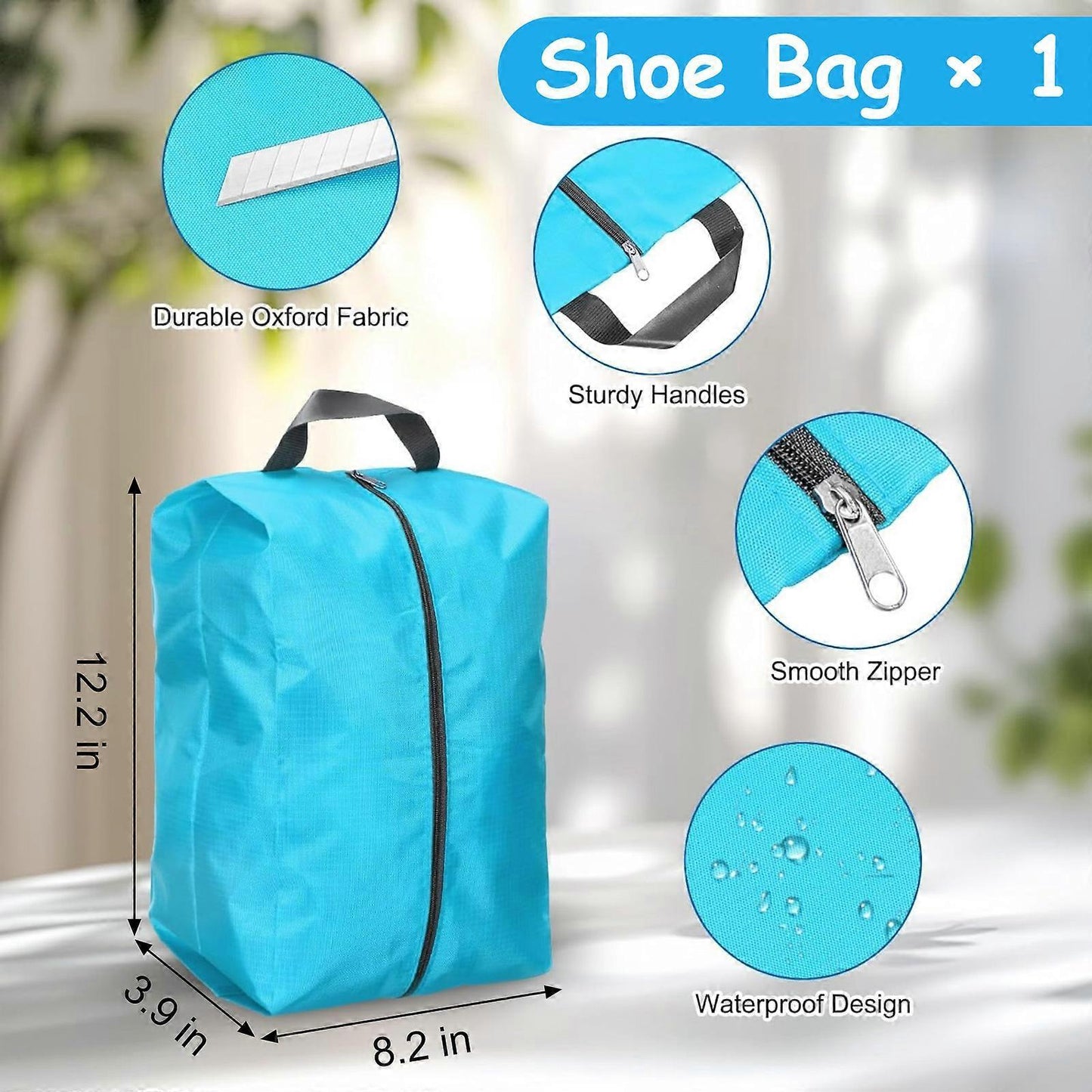 4pcs Compression Packing Cubes with Zipper Travel Luggage Organizer Set V1263-JX-4343
