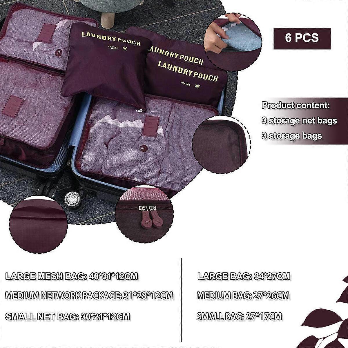 Mesh Packing Cubes for Luggage Stylish Travel Suitcase Organizer Set V1263-JX-4344